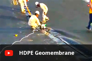 Crystal Lining - Installation of Double Side Texture of HDPE Geomembrane